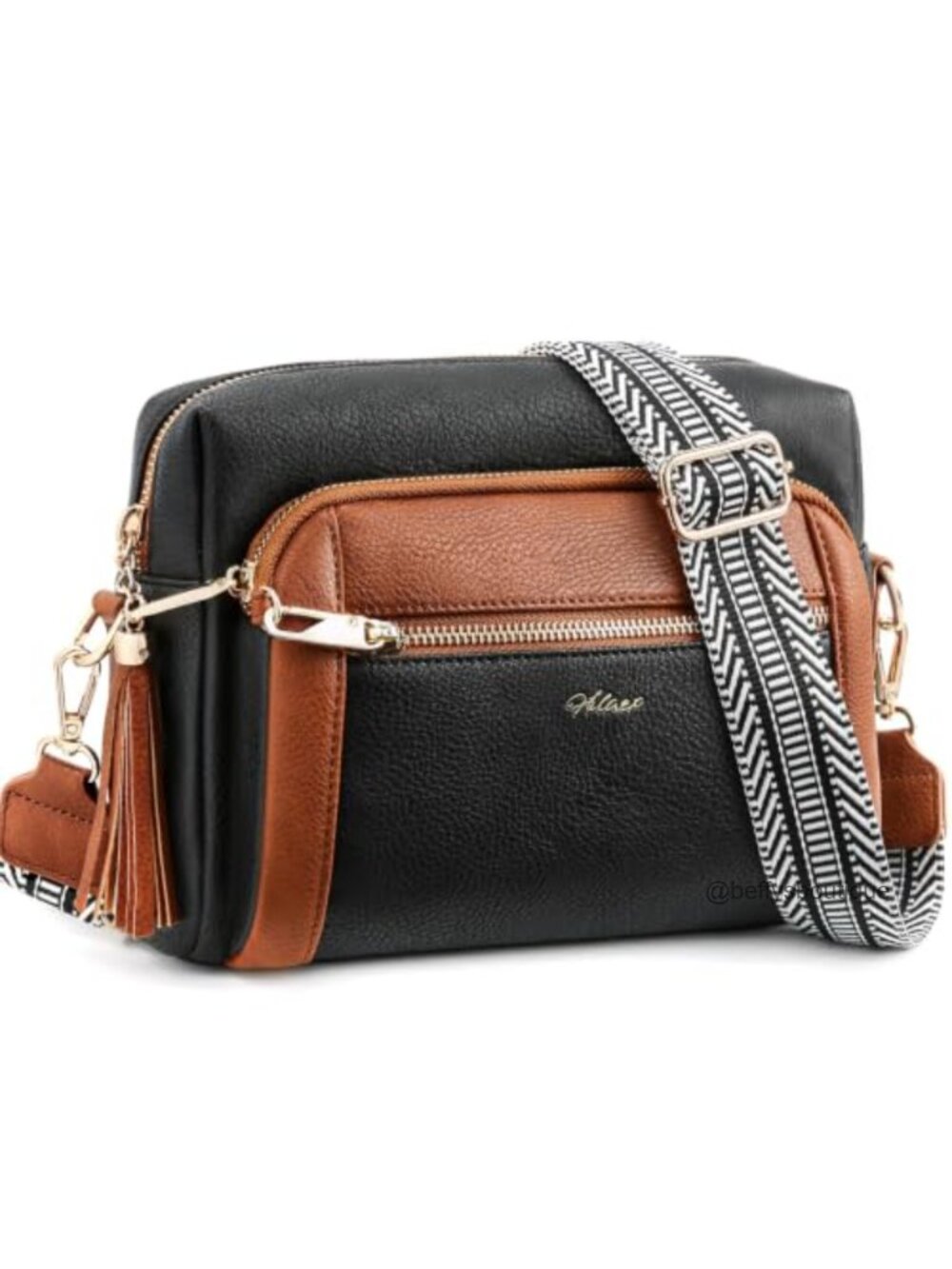 Vegan Leather Crossbody Bag Anti Theft Multi Compartment Purse